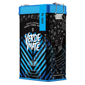 Yerbera – Fém doboz + Verde Mate Green Más IQ 0,5 kg