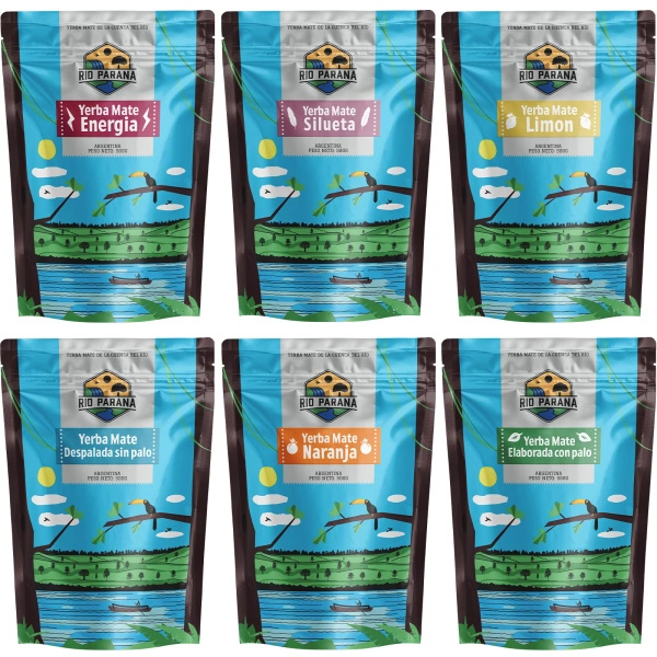 Yerba Mate Rio Parana készlet különböző fajták 6x500g