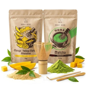 Készlet színes Matcha Latte-hoz: Matcha + Yellow Matcha + kiegészítők