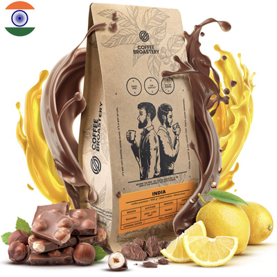 Bro Coffee Roastery - Egész kávébabos India Karnataka Premium 1kg