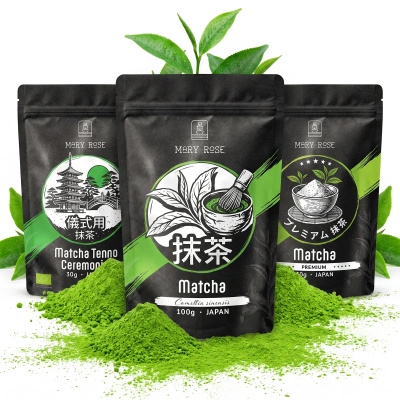 3 japán bio matcha tea szett: ceremoniális + prémium + konyhai