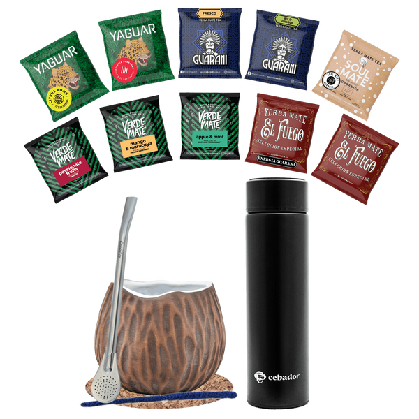 Yerba Mate 500g Mate tök 10x50g termosz készlet