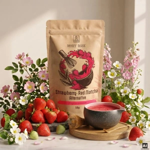 Mary Rose – Red Matcha Alternative – Eper (por) 50 g