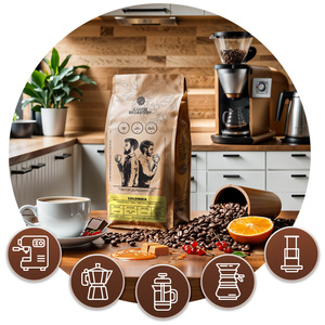 Bro Coffee Roastery - Egész kávébabos Colombia Medellin Premium 400g