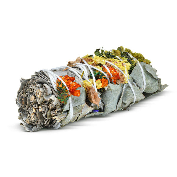 Fehér Zsálya tavaszi Sinuatával és eukaliptusszal – Füstölő 20-30 g (csomag)