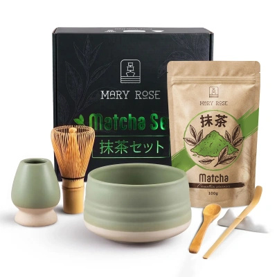 Ajándékszett: matcha + matchawan + bambusz kiegészítők