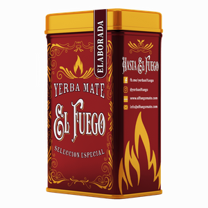 Yerbera – Fém doboz + El Fuego Elaborada 0,5 kg