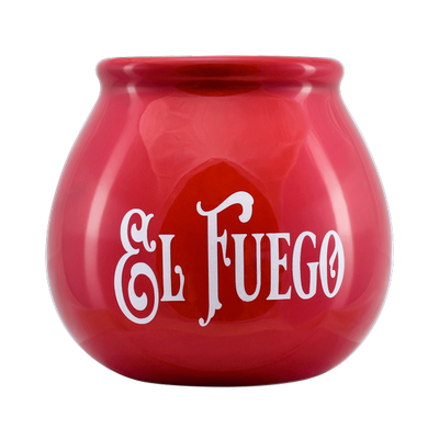 El Fuego logóval ellátott kerámia Calabash (piros) 300ml