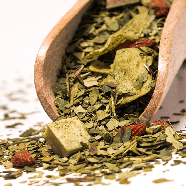 Yerbera – Fém doboz + Verde Mate Green Frutos Tropicales 0,5 kg