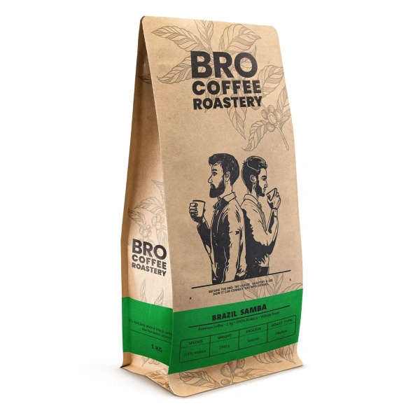 Bro Coffee Roastery – Egész kávébabos Brazil Samba Premium 1kg