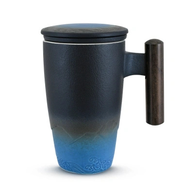 Kerámia bögre fedővel és szűrővel Mystea 300 ml