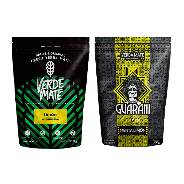 Verde Mate Zöld Limon 500g + Guarani Menta Limon 500g