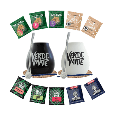 Yerba Mate készlet 10x50g 2x Mate Tökre + 2x Bombilla