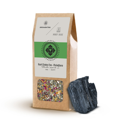 Készlet a gyökércsakra (Muladhara) számára: csakra tea + mágikus kő