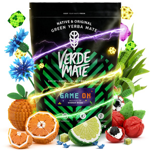 Yerba Mate készlet Verde Mate Game On 400g 0,4kg Mate Tök + Bombilla