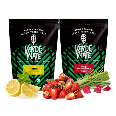 Yerba Verde Mate Limon Very Strawberry gyümölcsös 1kg