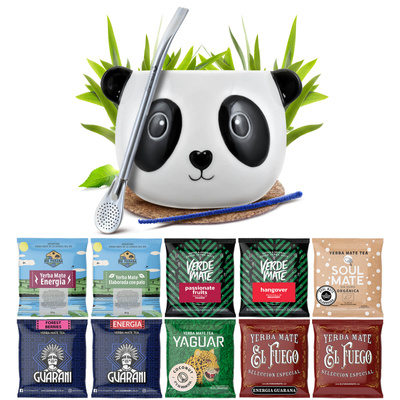 Yerba Mate 10x50g 500g mintakészlet + kiegészítők