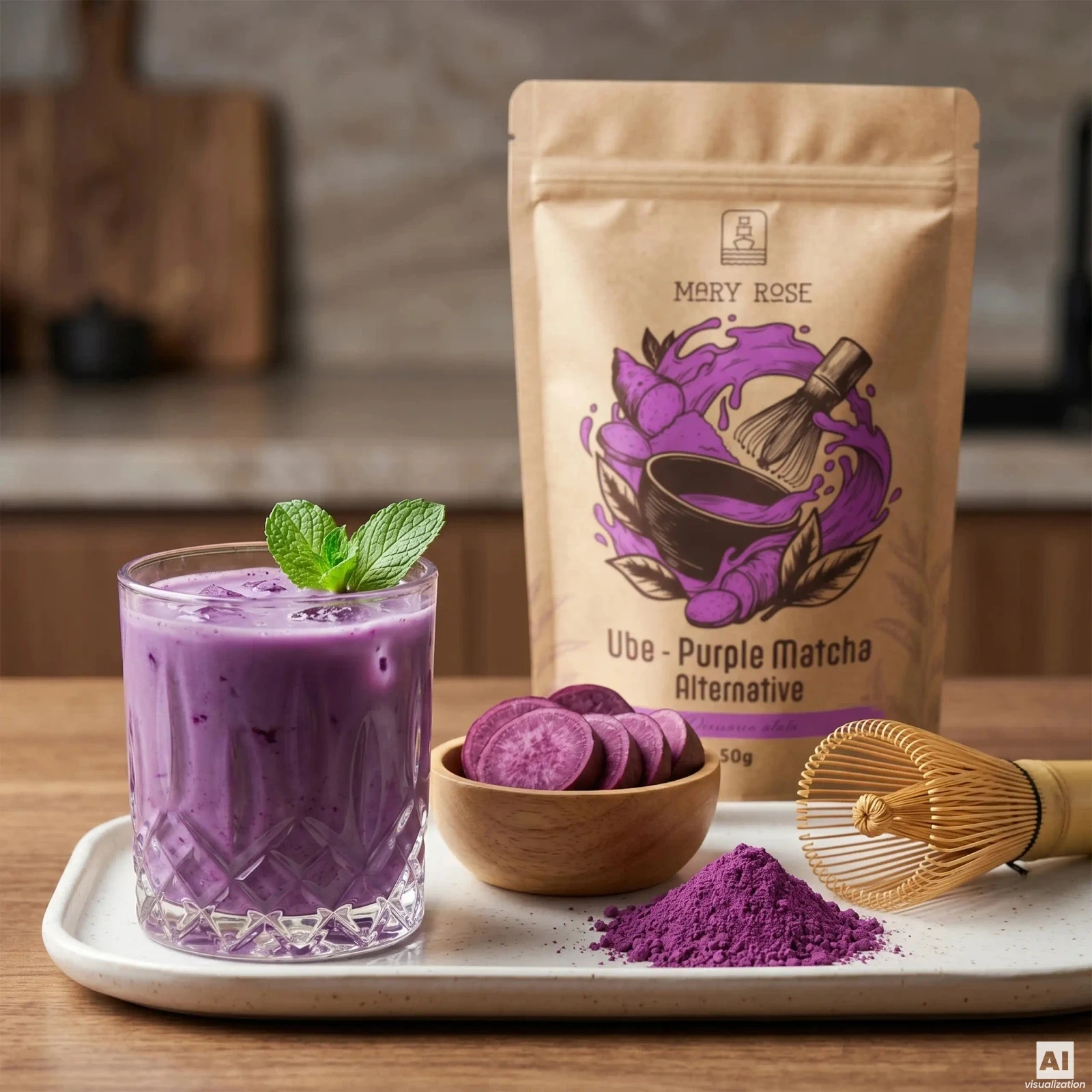 Mary Rose Purple Matcha Alternative Ube