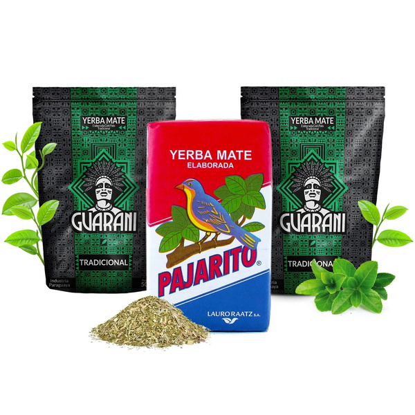 Yerba Mate Elaborada készlet: 2x Guarani + 1x Pajarito