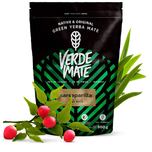 Ajándékkészlet Yerba Mate Verde Mate Sarsaparilla 0,5kg