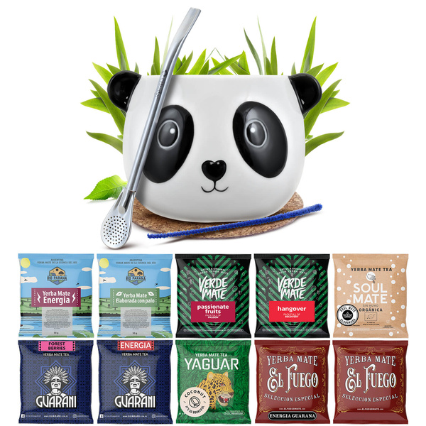 Yerba Mate 10x50g 500g mintakészlet + kiegészítők