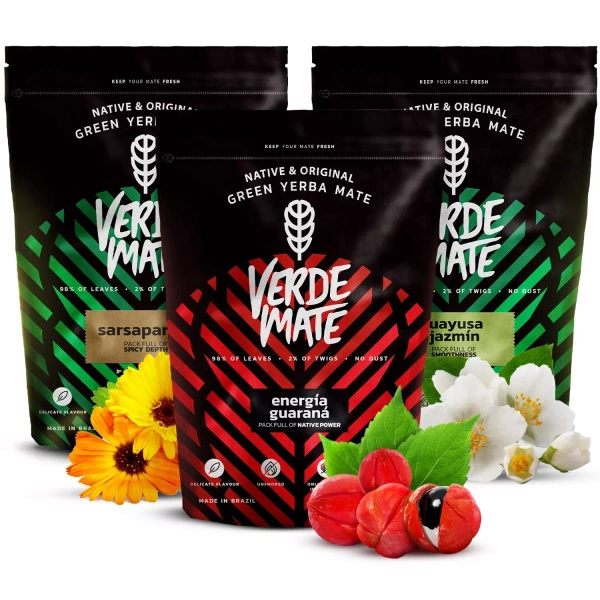 Yerba mate szett Verde Mate Zöld Energia 3x500 1.5kg