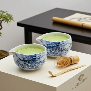Ceremoniái matcha teafőző készlet: japán BIO matcha 30g + kiegészítők