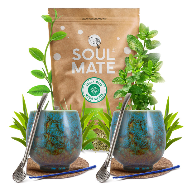 Yerba Mate készlet Soul Mate 500g 0,5kg 2x Mate Tök + 2x Bombilla