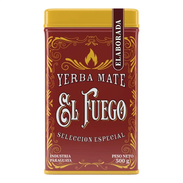 Yerbera – Fém doboz + El Fuego Elaborada 0,5 kg