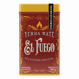 Yerbera – Fém doboz + El Fuego Energia Guarana 0,5 kg