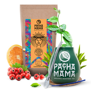 Készlet Guayusa Pachamama Citrus 100g + Mate Tök + Bombilla