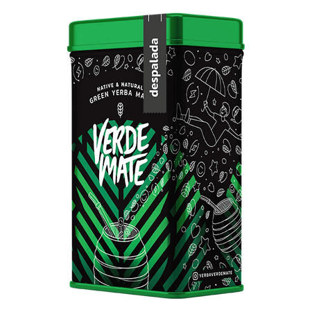 Yerbera – Fém doboz + Verde Mate Green Despalada 0,5 kg