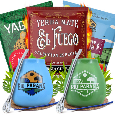 Yerba Mate Energia készlet két személyre Kalácsa Bombilla