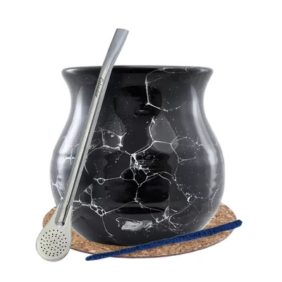 Yerba Mate Matero készlet Calabash Bombilla 19cm