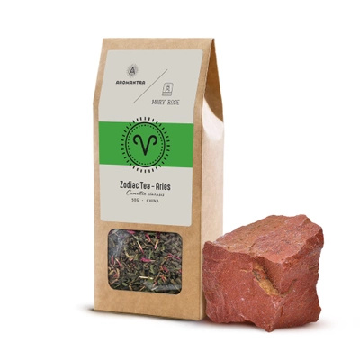 Kos készlet: állatövi tea + mágikus kő