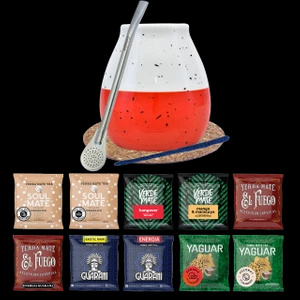 Yerba Mate készlet 10x50g Kalácsa + Bombilla