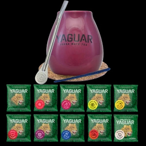 Állítsa be a  Yerba Mate Yaguar 10x50g Calabash Bombilla