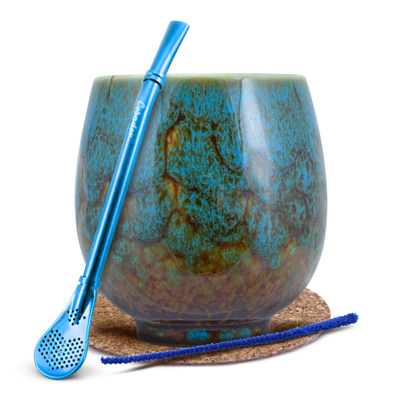 Yerba Mate kiegészítő szett: Kalabasa + Bombilla