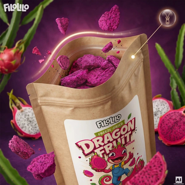 FiloLilo – Liofilizált sárkánygyümölcs (szeletek) 20 g