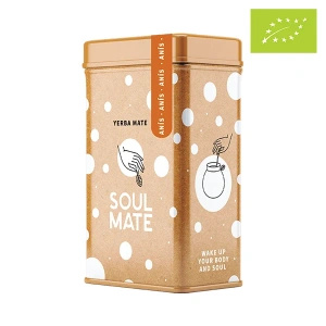 Yerbera – Fém doboz + Soul Mate Orgánica Anís 0,5 kg