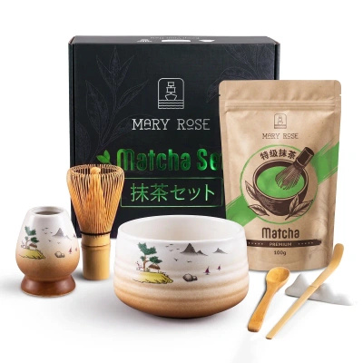 Ajándékszett: prémium matcha + matchawan + bambusz kiegészítők