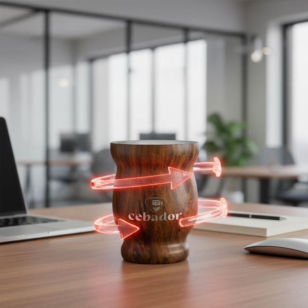 TermoMate Cebador – termosbögre yerba matéhoz – 190 ml (fa színű)