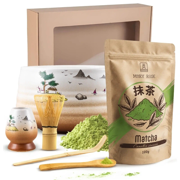 Matcha tea készítő ajándék készlet