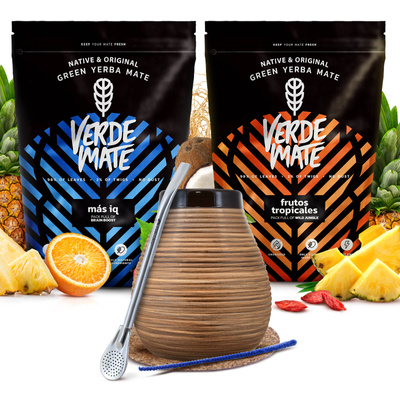 Yerba mate készlet Verde Mate kerámia kalácsa bombilla