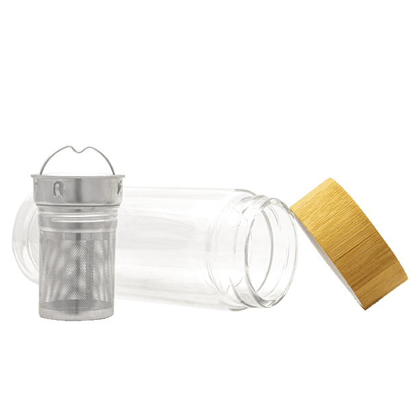 Mate to Go - üveg termosz infúzióval - 300 ml