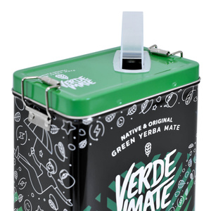 Yerbera – Fém doboz + Verde Mate Green Very Strawberry 0,5 kg