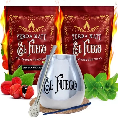Yerba Mate készlet 1KG A LEGERŐSEBB FAJ El Fuego