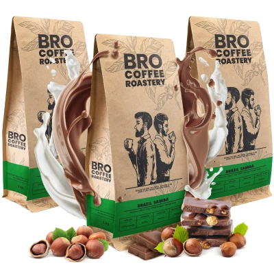 Készlet Bro Coffee Roastery Brazil Samba 3x1kg (3kg)