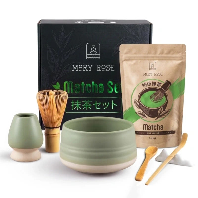 Ajándékszett: matcha + matchawan + bambusz kiegészítők