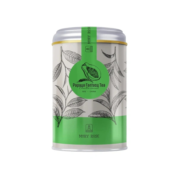 Mary Rose - Papaya Fantasy Zöld Tea konzervdobozban - 50g